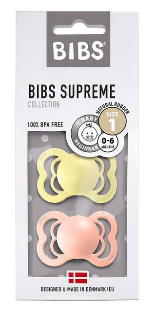 Биберони BIBS Supreme Sunshine & Peach Sunset, 2 бр.