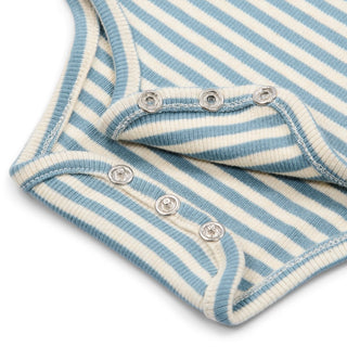 Бебешко Боди с Къс Ръкав Stone Blue Stripe