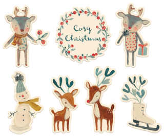 Christmas gift tags, 10 pcs