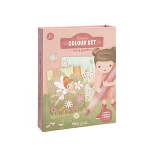 Комплект за оцветяване Rosa Fairy Garden + моливи и стикери