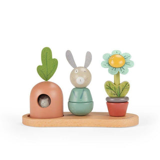 Дървена играчка за подреждане Three little rabbits