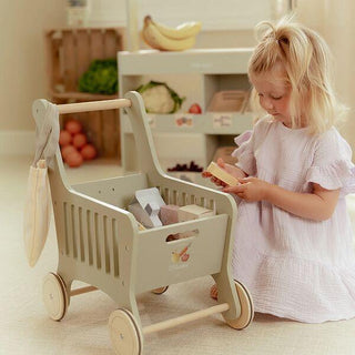 Wooden shopping cart 