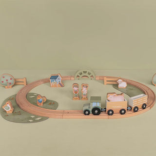 Дървено Влакче с Релси Little Farm