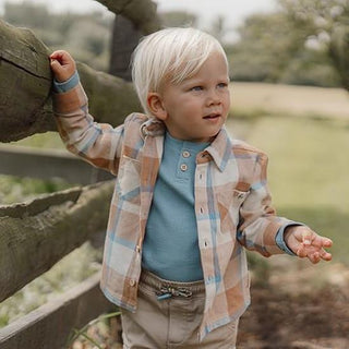 Детска Блуза с Дълъг Ръкав Waffle Ice Blue