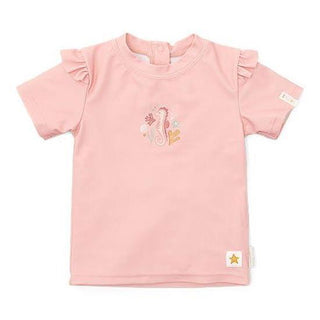 Детски Бански, Тениска с Къдрички Pink