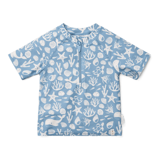 Детски Бански, Тениска с Къс Ръкав Sea Life Ocean Blue