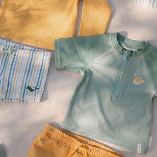 Детски Бански, Тениска с Къс Ръкав Seashells Surf Blue