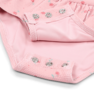 Детски Цял Бански Костюм с Дълъг Ръкав Sunny Flowers Blush