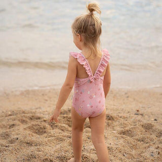 Детски Цял Бански Костюм с Къдрички Ocean Treasures Multi Colour