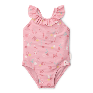 Детски Цял Бански Костюм с Къдрички Ocean Treasures Multi Colour
