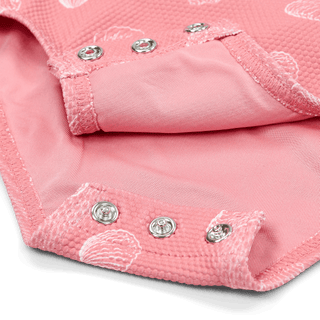 Детски Цял Бански Костюм с Къдрички Ocean Treasures Pink