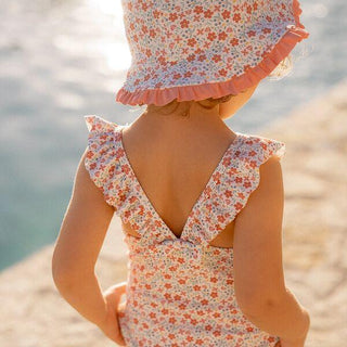 Детски Цял Бански Костюм с Къдрички Sunny Flowers Multi Colour