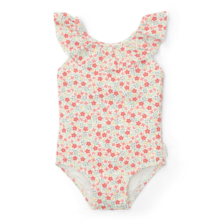 Детски Цял Бански Костюм с Къдрички Sunny Flowers Multi Colour