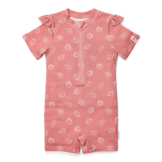 Детски Цял Бански Костюм с Къс Ръкав Ocean Treasures Pink