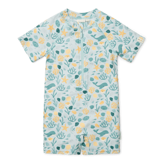 Детски Цял Бански Костюм с Къс Ръкав Seashells Multi Colour