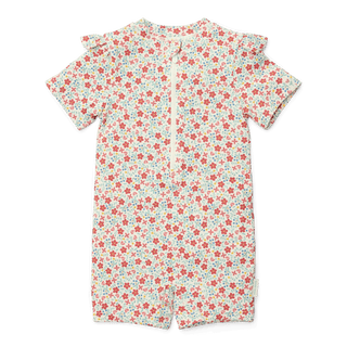 Детски Цял Бански Костюм с Къс Ръкав Sunny Flowers Multi Colour