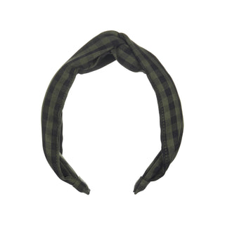 Диадема Forest green gingham wide