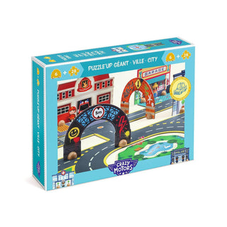 Djeco Гигантски пъзел Crazy motors City