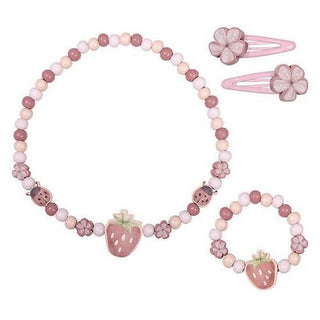 Комплект Дървени Бижута Strawberry