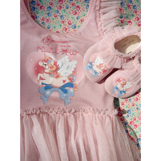 Konges Slojd Детски цял бански AMANDINE, powder pink