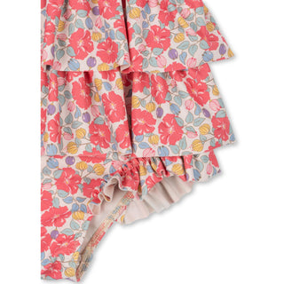 Konges Slojd Детски цял бански MANUCA, rose anglaise