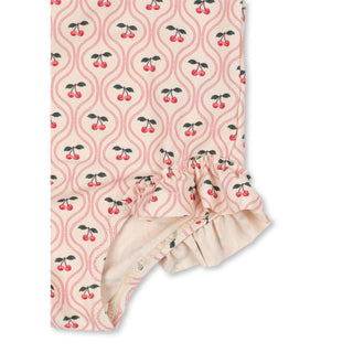 Konges Slojd Детски цял бански с дълги ръкави MERLE, cherry pink motif