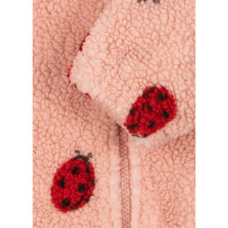 Konges Slojd Детско плюшено яке JODY - ladybug pink