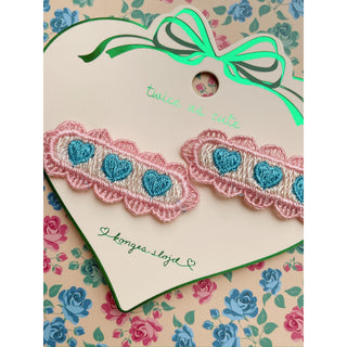 Konges Slojd Фиби за коса с бродерия - buttercream