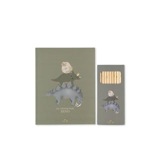 Konges Slojd Книжка за Оцветяване и Моливи - Dino