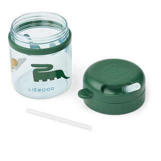 LIEWOOD Чаша със сламка PAVIA Tritan 280 мл Dinosaurs / Mist