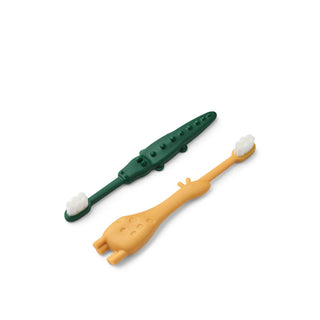 LIEWOOD Детска Четка за Зъби FABIO Yellow mellow / Garden green - 2 бр.