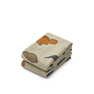 LIEWOOD Комплект Муселинови Пелени Dinosaurs / Mist