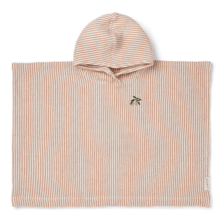 LIEWOOD Плажно Пончо PACO Stripe tuscany rose / creme de la creme