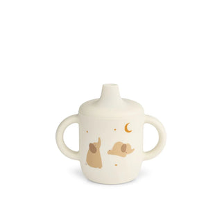 LIEWOOD Силиконова чаша за пиене NEIL Elephant / Creme de la creme, 150 мл.