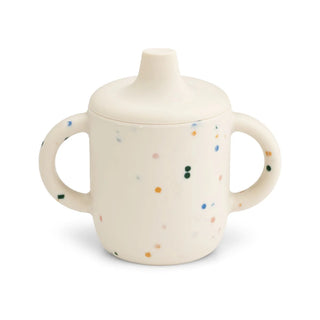 LIEWOOD Силиконова чаша за пиене NEIL Splash dots / Sea shell, 150 мл.