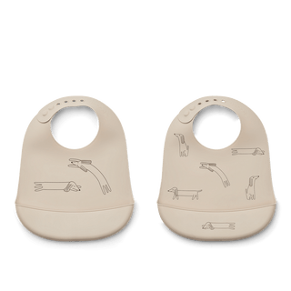 LIEWOOD Силиконови Лигавници TILDA Dog / Sandy, 2 бр.