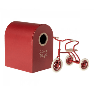 Maileg Abri à tricycle, Mouse - Red