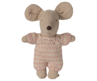 Maileg Бебе мишка в кош за носене - Rose