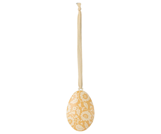 Maileg Метален орнамент Easter egg, Flowers - Yellow