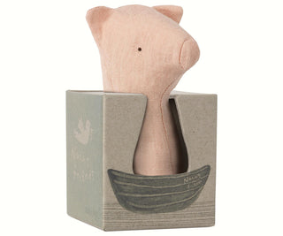 Maileg Noah's Friends, Pig Rattle