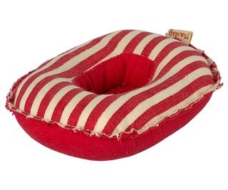Maileg, Rubber boat, Small mouse - Red stripe