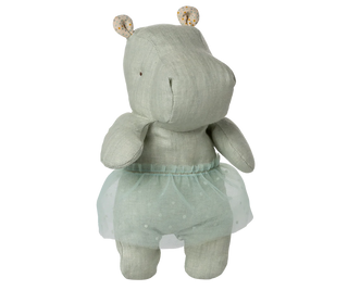 Maileg Safari friends, Hippo w. skirt, Small - Mint
