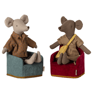 Maileg Сгъваем Фотьойл, Mouse - Red