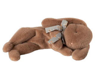 Maileg Плюшено спящо зайче, Small - Soft brown