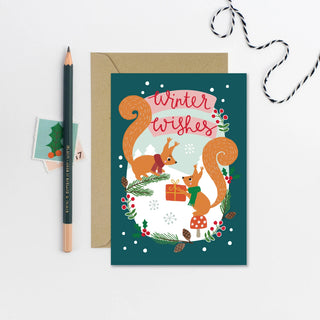 Mifkins Коледна картичка Squirrel