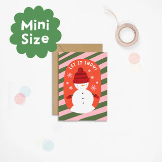 Mifkins Мини коледна картичка Candy Cane Snowman