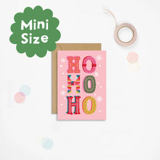 Mifkins Мини коледна картичка Ho Ho Ho