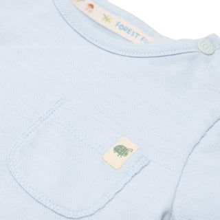 Бебешка Тениска с Къс Ръкав и Джобче Baby Blue