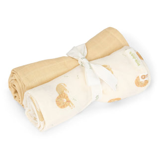 Бебешки Пелени 2 броя 70 х 70 см Safari Leo/Yellow