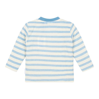 Детска Блуза с Дълъг Ръкав и Джобче Steel Blue Stripe